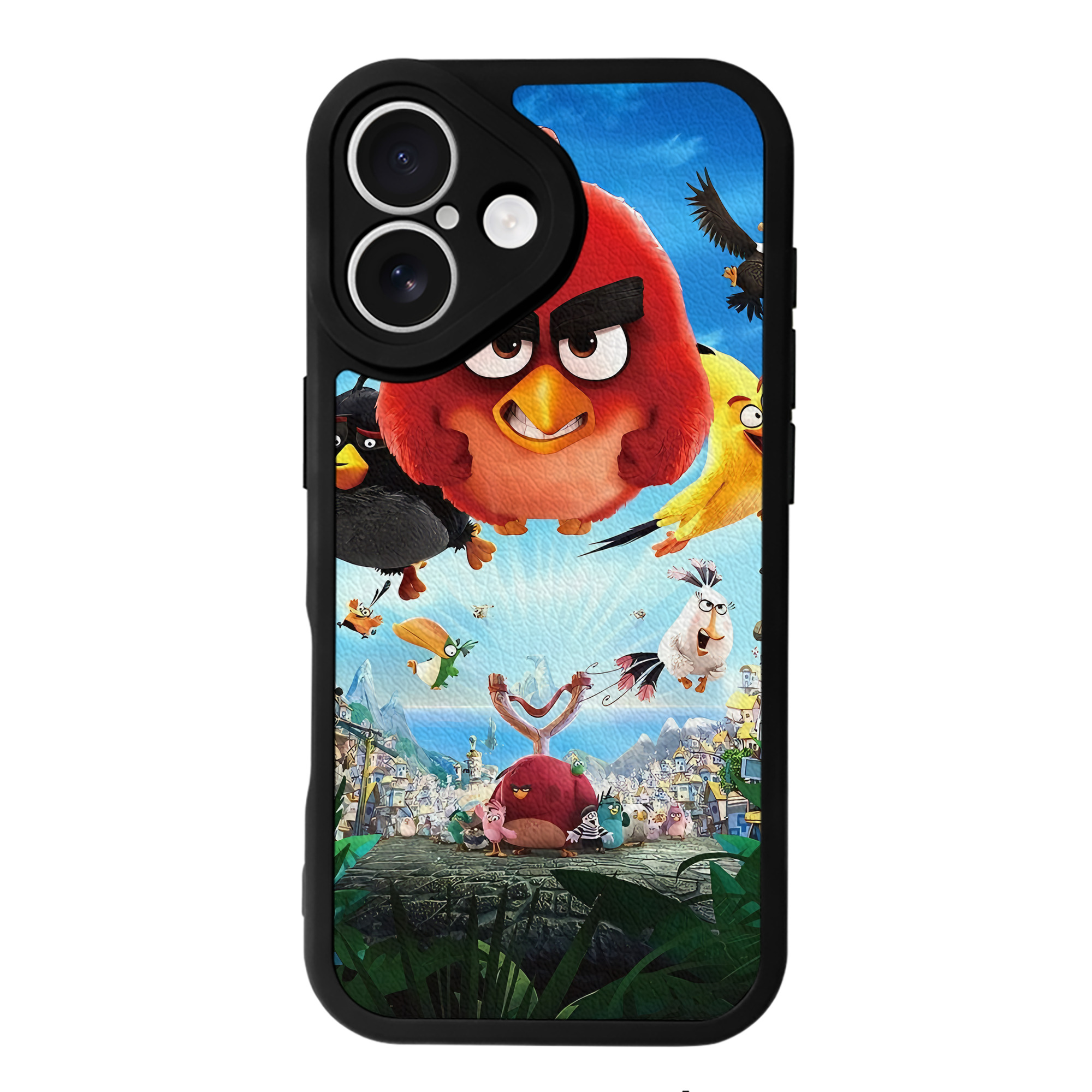 （画像用） Angry Birds アングリーバード 【iPhone 16シリーズ対応】シリコンスマホケース（レザー調） 材質：シリコン